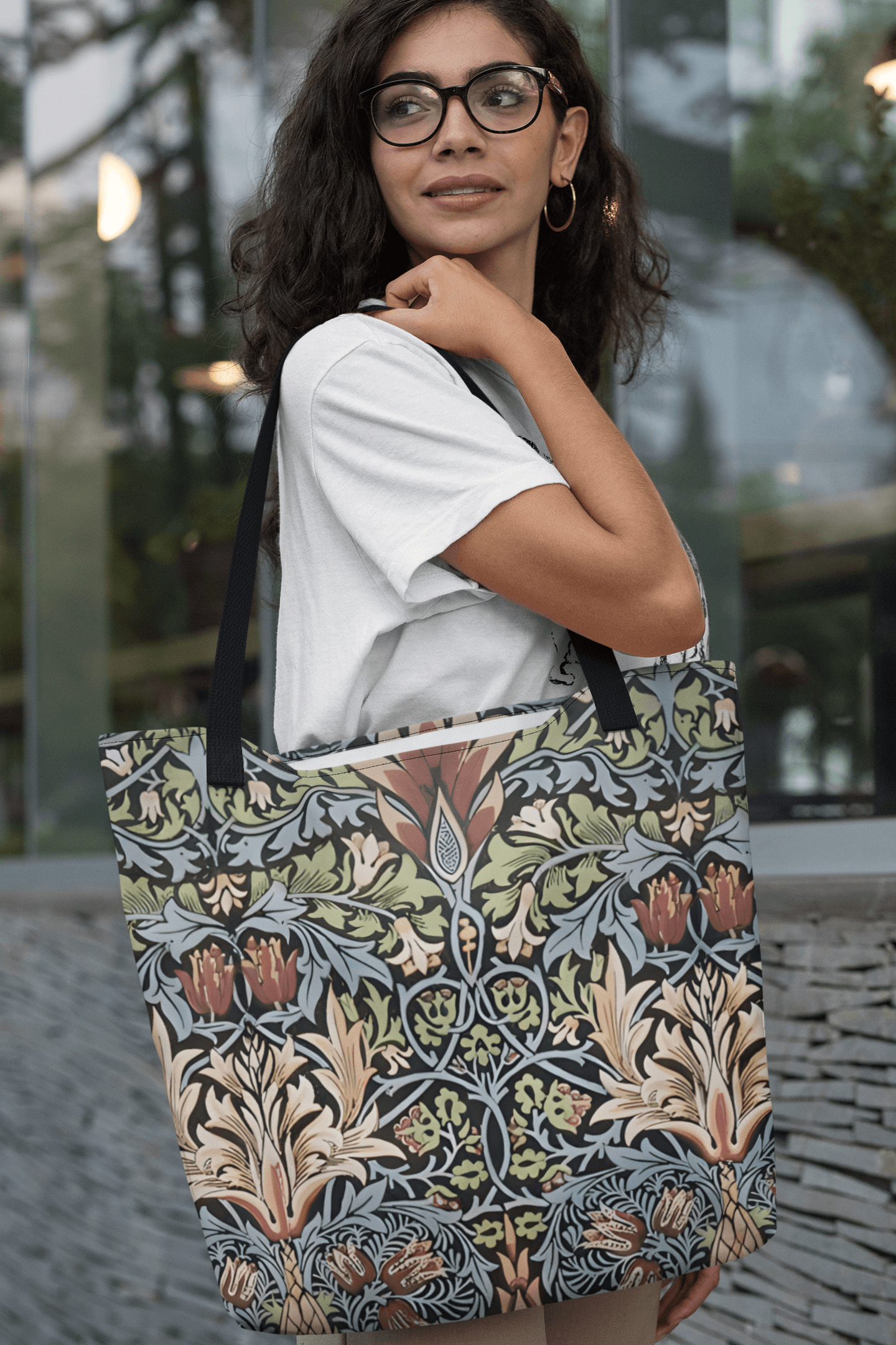William Morris Snakehead Textile Print Tote bag LARGE