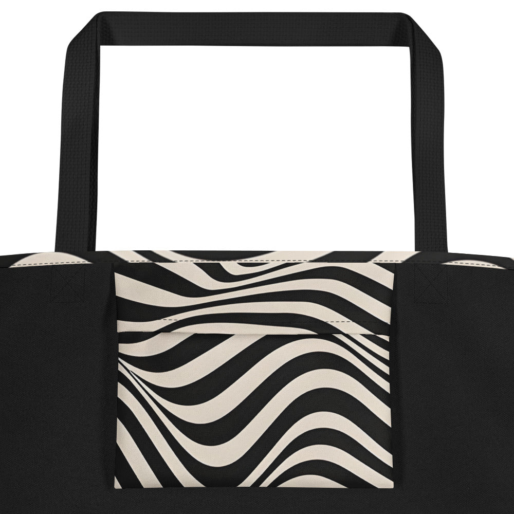 Bauhaus Waves B&W Design Tote bag LARGE