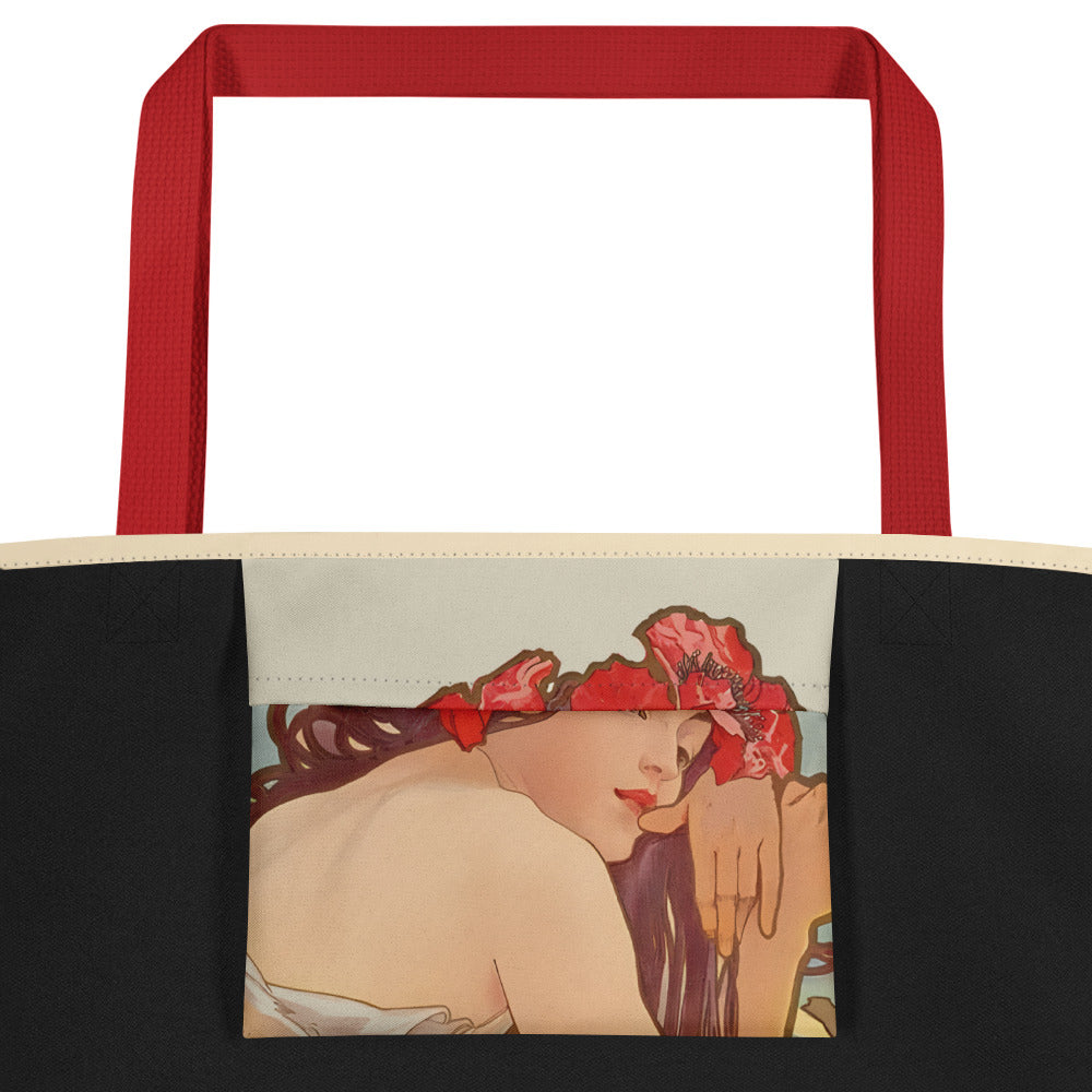 Nouveau Girl Fine Art Print Tote bag LARGE