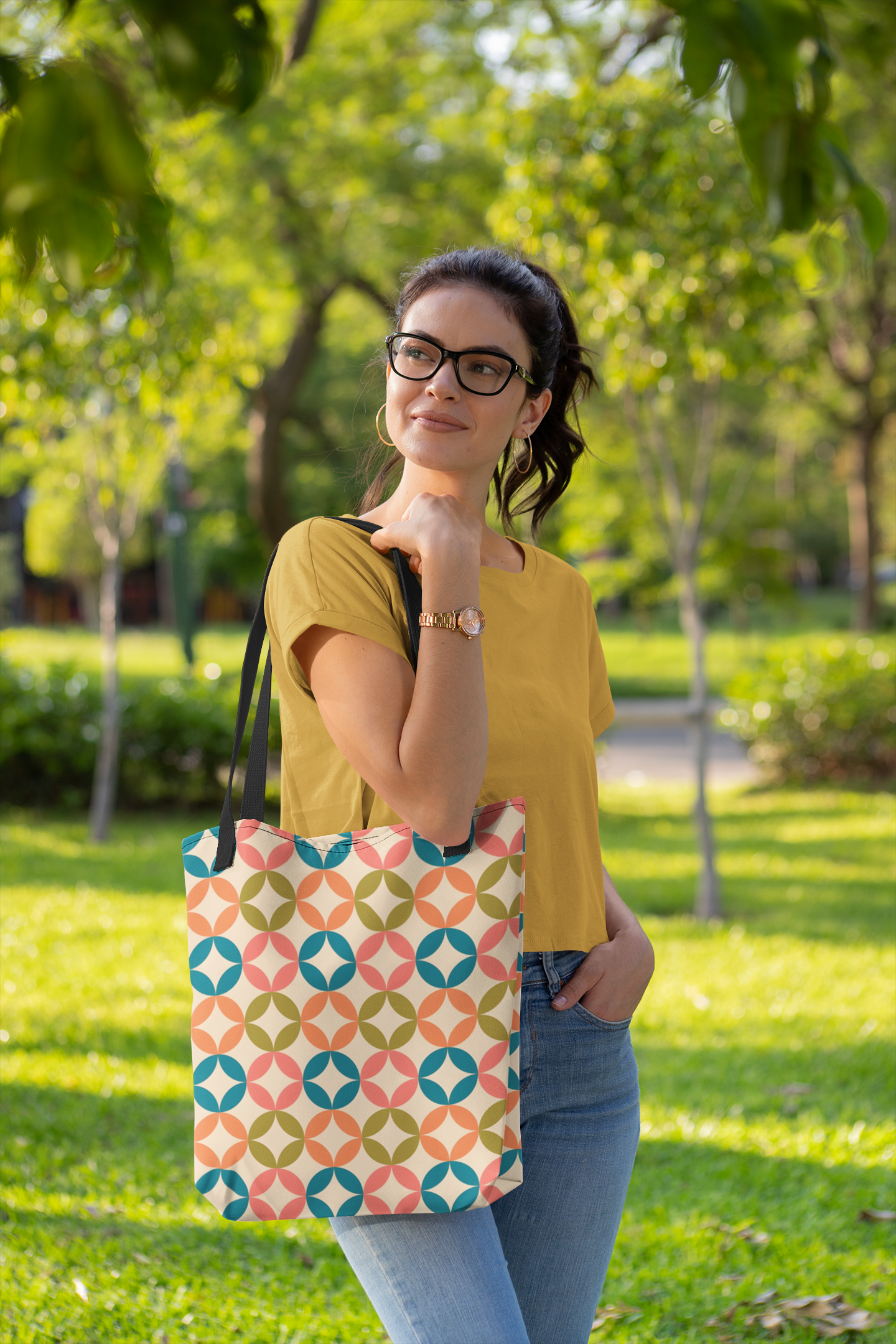 Constellation Mid Century Mod Tote bag MEDIUM