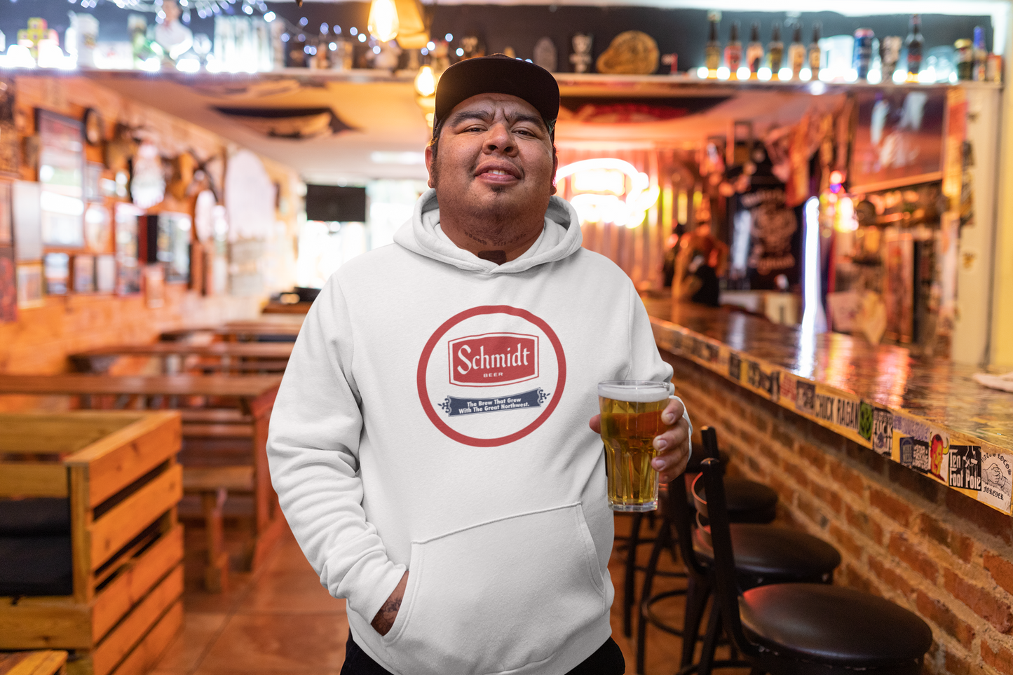 Schmidt PNW Beer Retro Logo Unisex Hoodie