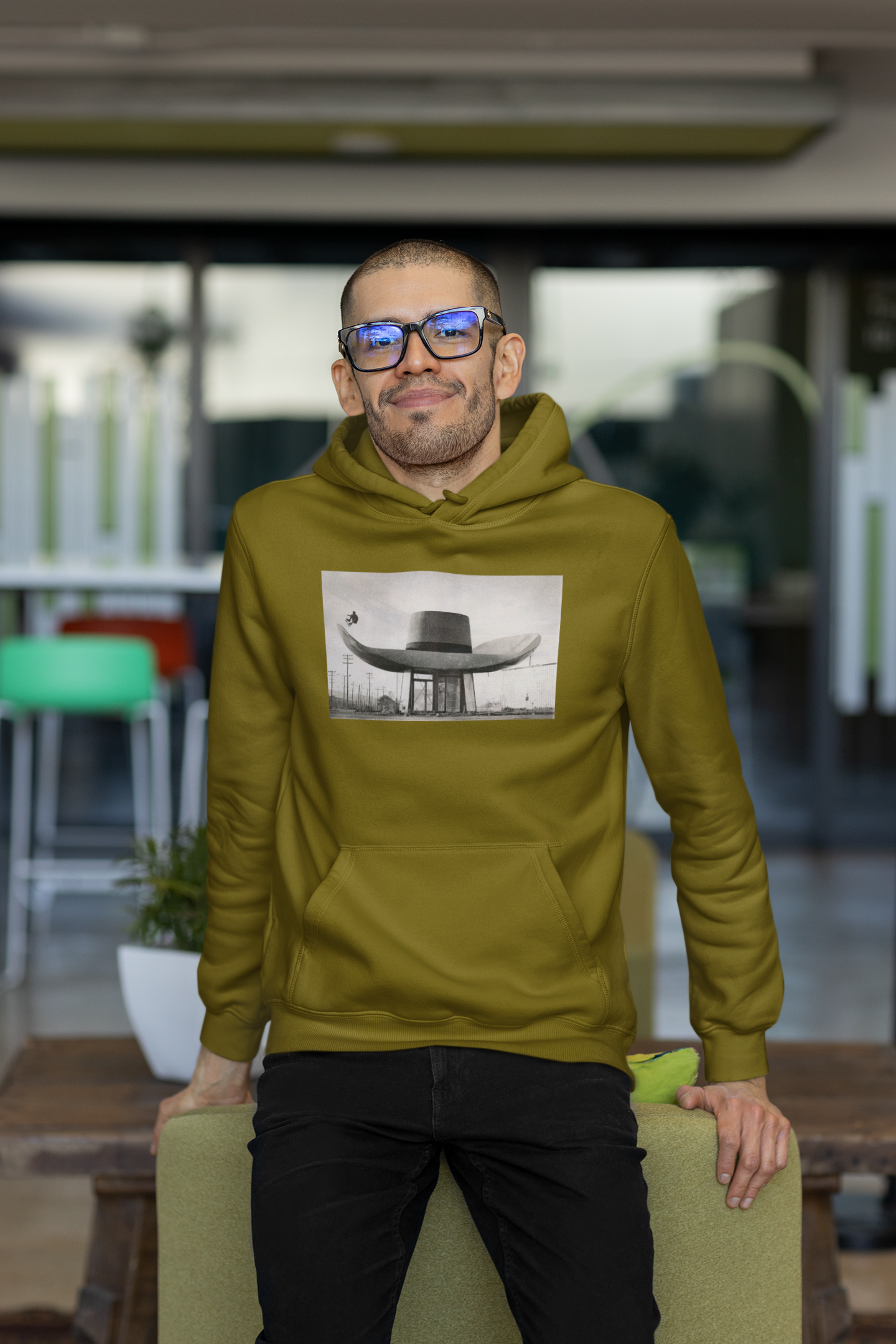 Georgetown Seattle Hat N Boots Unisex Hoodie