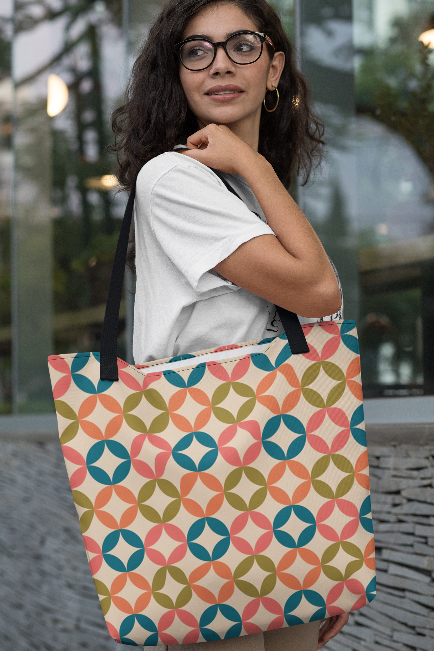 Constellation Mid Century Mod Tote Bag LARGE