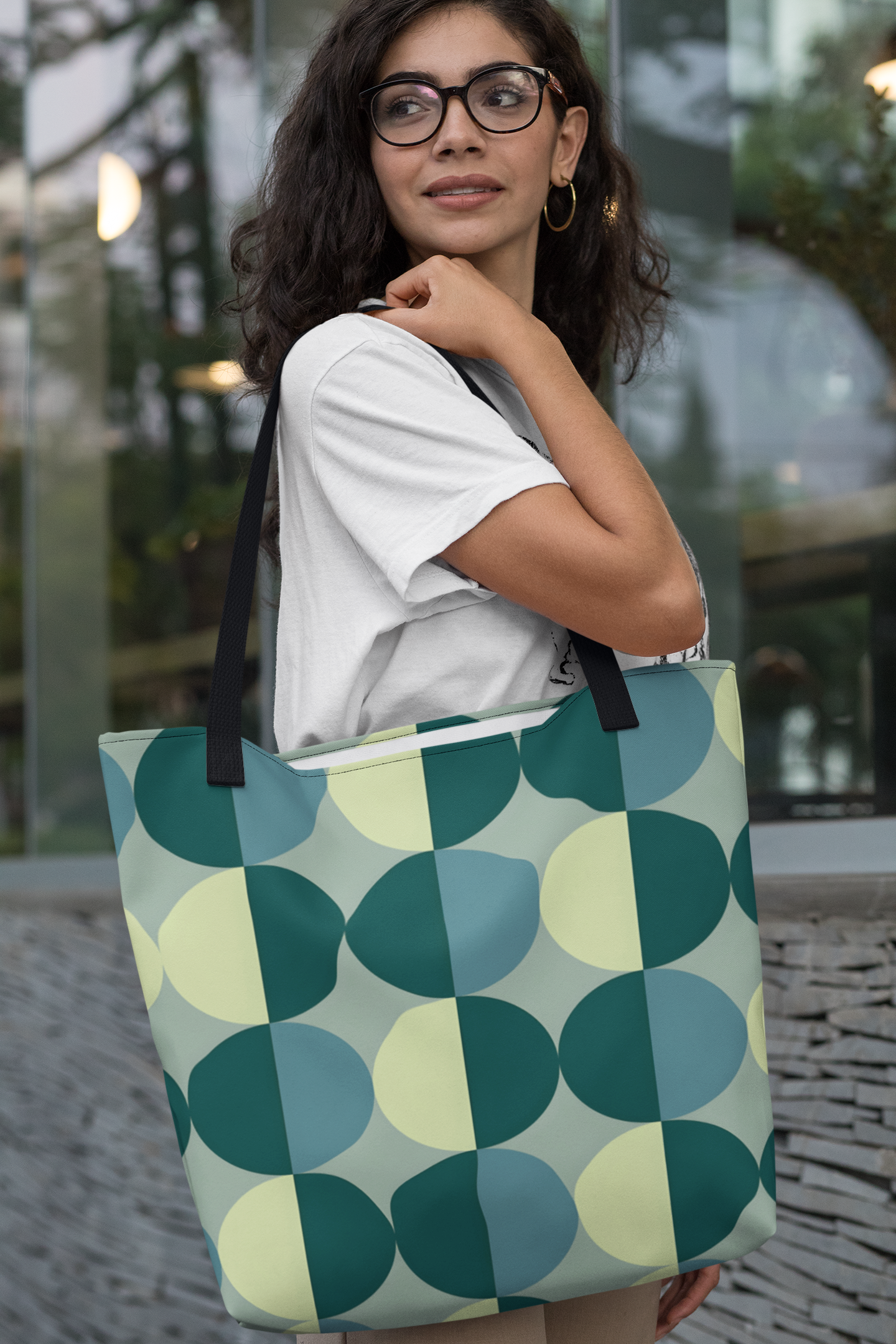 Spoval Mid Century Mod Style Tote Bag LARGE