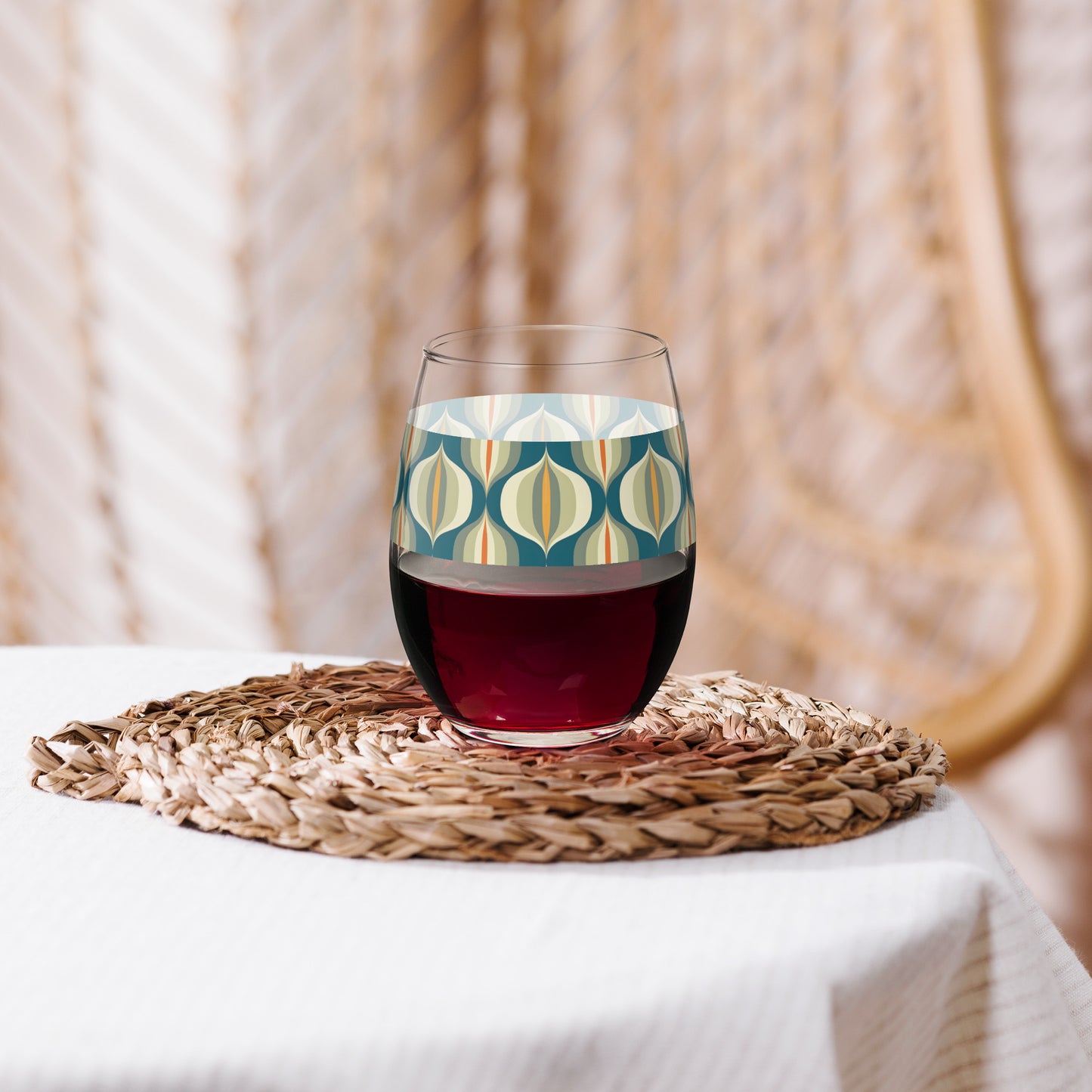 Marta Mid-Century Modern Stemless wine glass