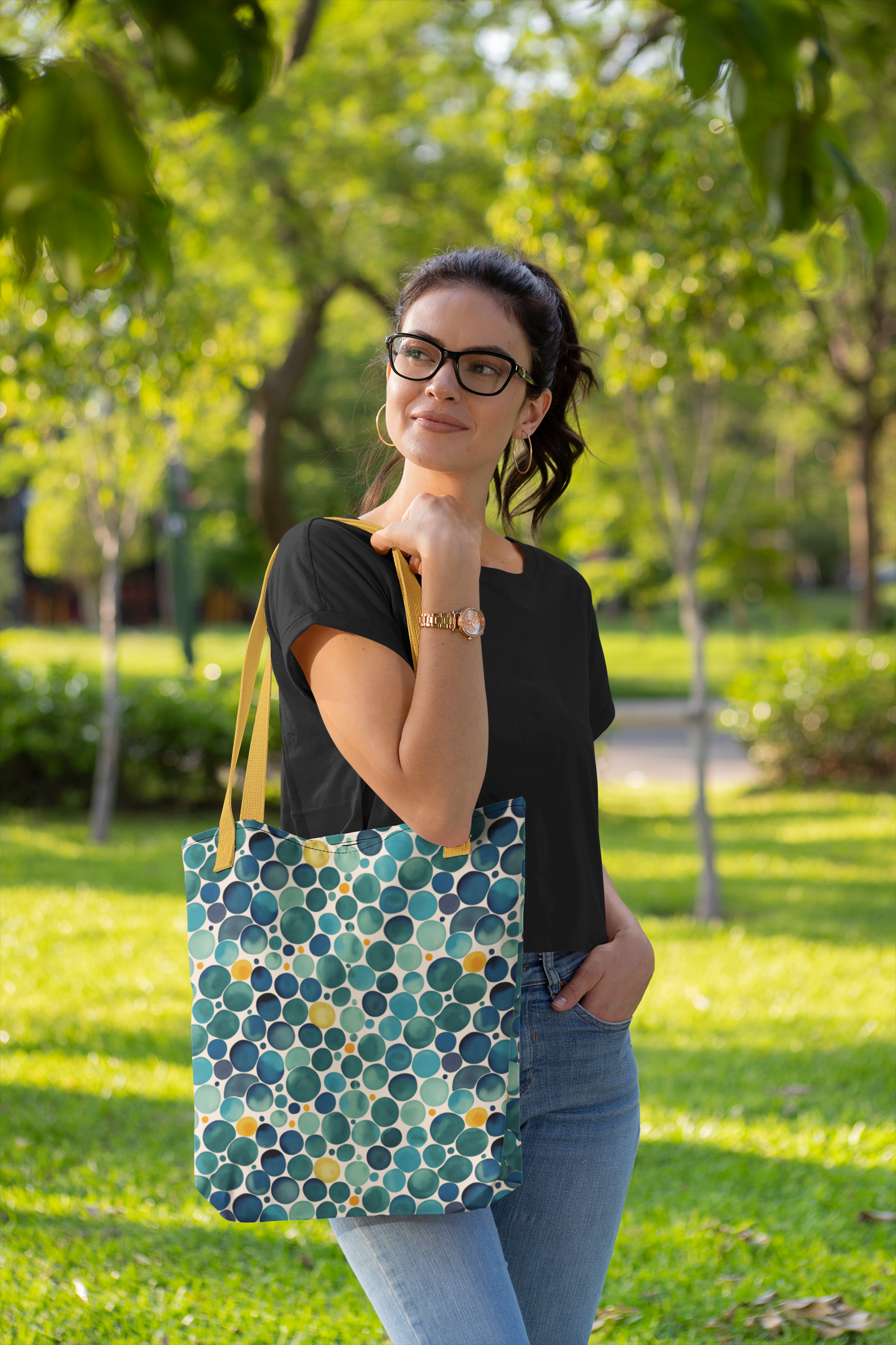 Spebbles Mid Century Mod Style Tote bag MEDIUM