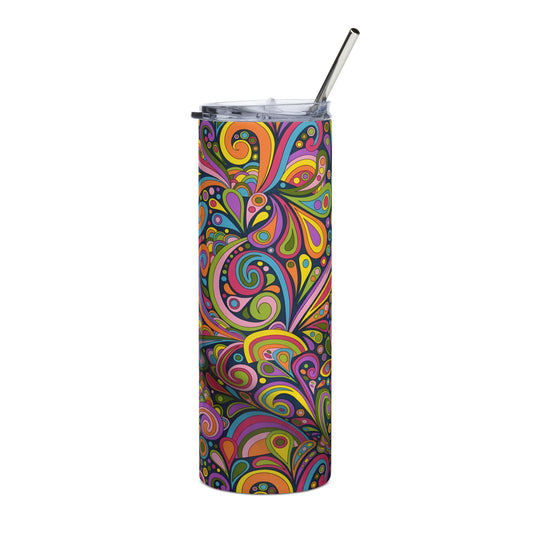 60s Retro Psychedelic Stainless steel tumbler