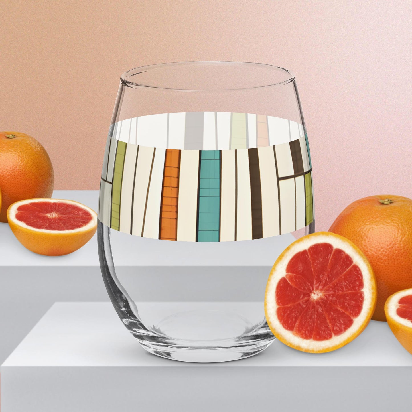 Blok Mid-Century Modern Stemless wine glass