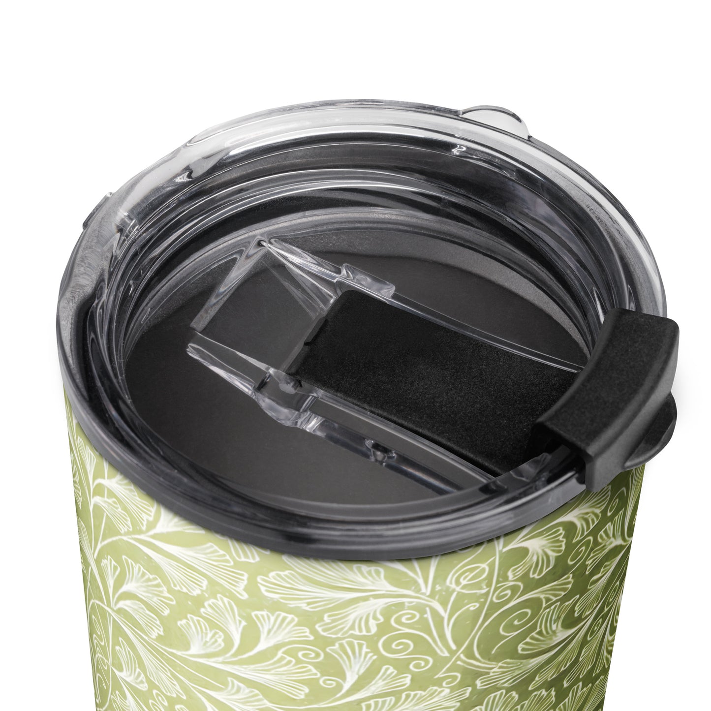 20 oz Insulated Tumbler with Green Floral Vintage Book Print