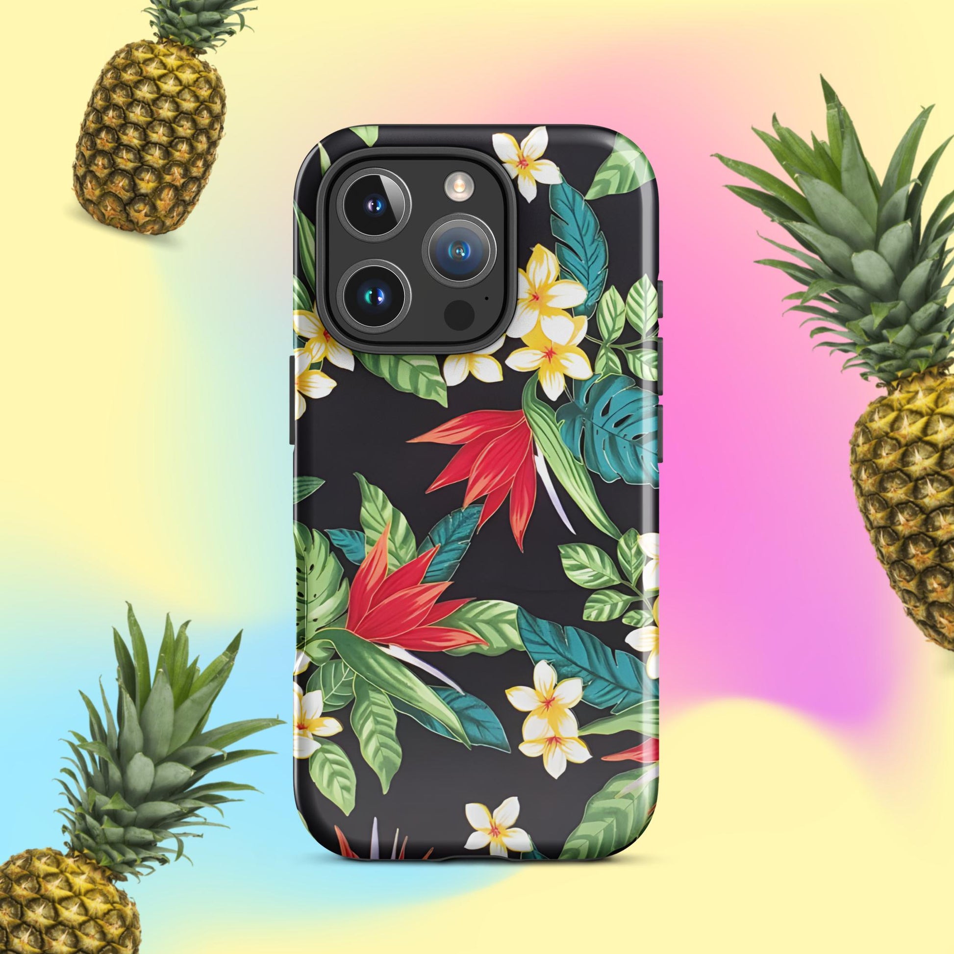 Hawaiian Tropical Floral Print Tough Case for iPhone Paper Kite Design Hawaiian Tropical Floral Print Tough Case for iPhone Paper Kite Design