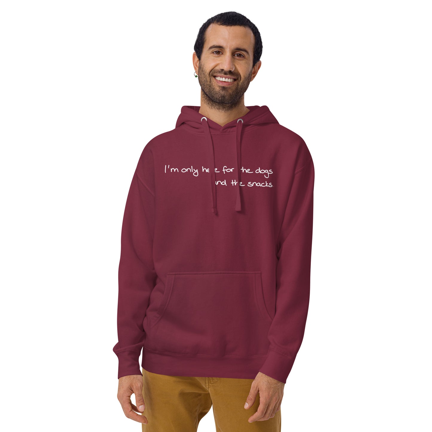 I'm Only Here For The Dogs And The Snacks Unisex Hoodie