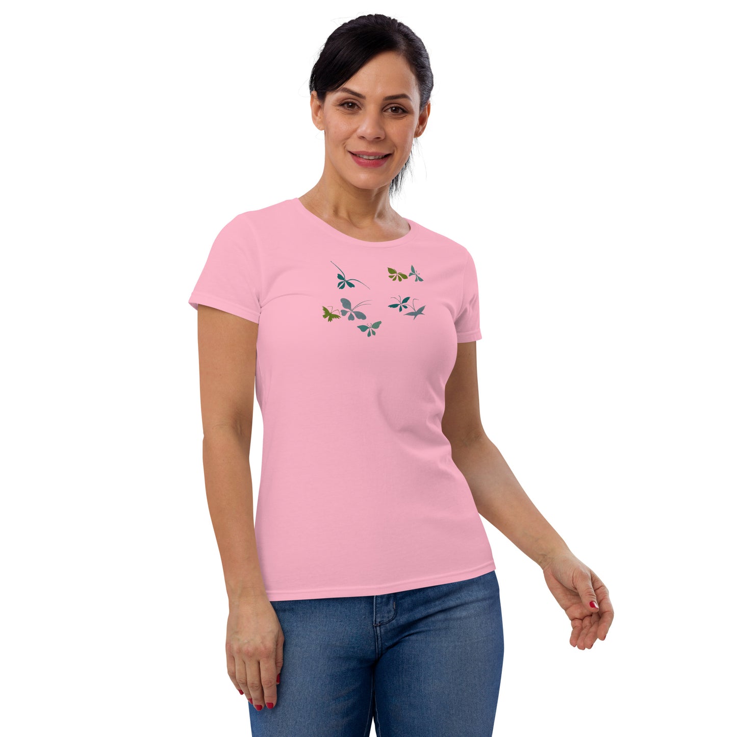 Butterflies In Flight Vintage Japanese Print Women's short sleeve t-shirt